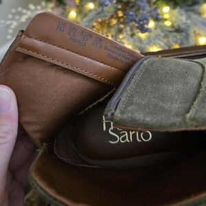 Franco Sarto Olive Suede and Chestnut Leather Shoes